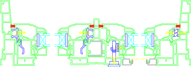 PVC extrusion Audocad drawing